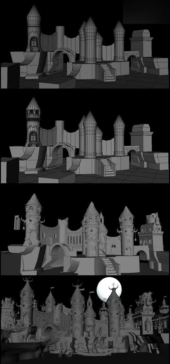 MAYA渲染Orc City场景制作思路和一些技巧介绍