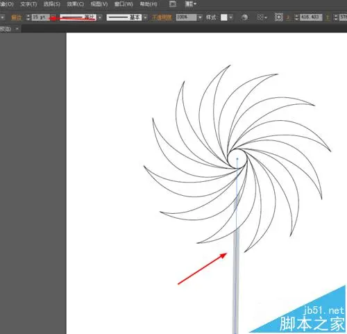 Ai怎么绘制简单的风车轮图形的风车?