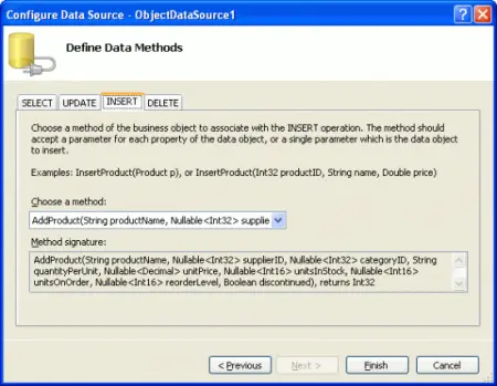 在ASP.NET 2.0中操作数据之十六：概述插入、更新和删除数据
