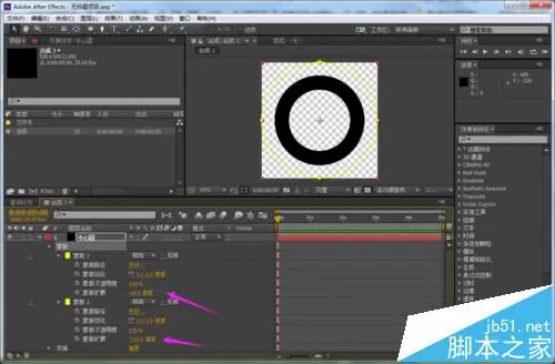 AE怎么制作圆中圆动画效果?