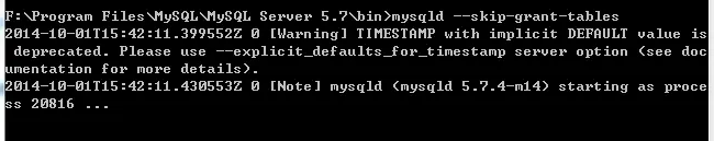修改Mysql root密码的方法