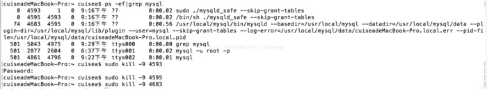 Mac下MySQL5.7忘记root密码的解决方法