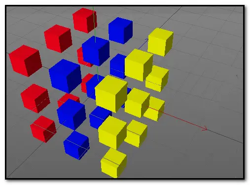 c4d怎么克隆多个正方体并添加不同的材质?