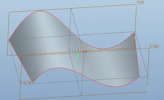 ProE怎么创建单向边界混合曲面?