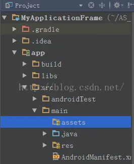 Android studio 添加assets文件夹的方法