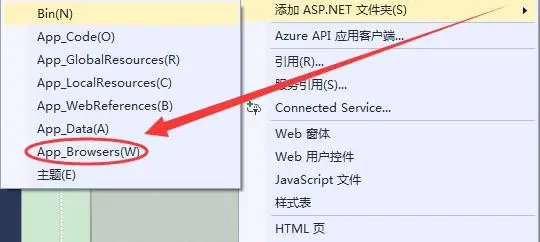 vs添加ASP.Net文件夹中各选项是什么意思?