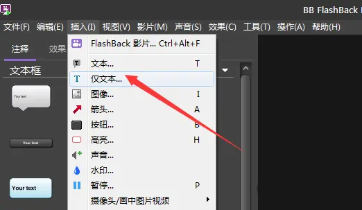 BB FlashBack视频怎么添加字幕?