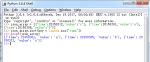 Python实现针对json中某个关键字段进行排序操作示例