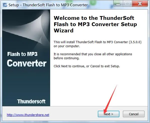 flashl转mp3工具ThunderSoft Flash to MP3 Converter安装及激活教程