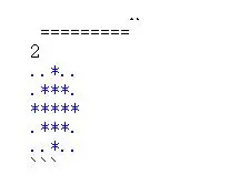 Python3实现打印任意宽度的菱形代码