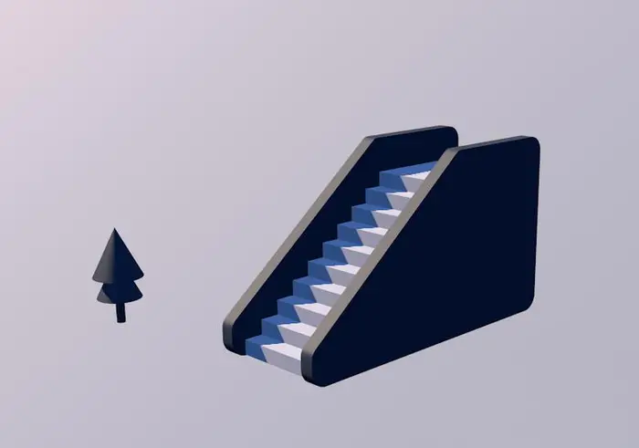 C4D怎么快速建模三维立体的阶梯? c4d楼梯模型创建方法