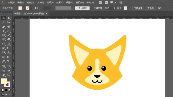 ai怎么绘制狐狸头像? ai绘制狐狸标志的教程