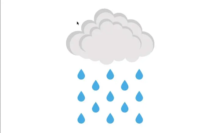 ai怎么设计阴天下雨的图标?