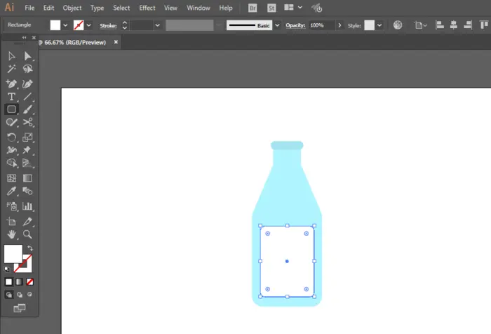 ai怎么设计牛奶瓶图标? ai牛奶瓶logo的画法