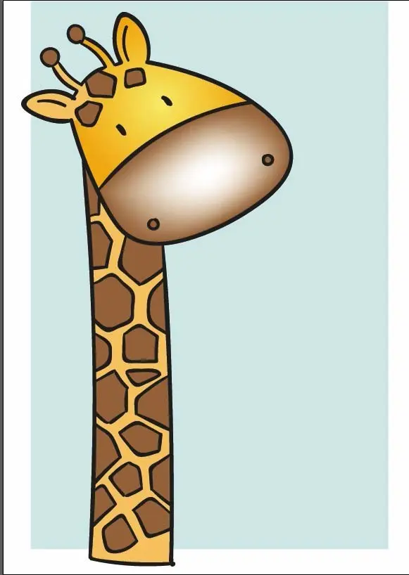 ai怎么设计卡通的长颈鹿头像? ai长颈鹿的画法