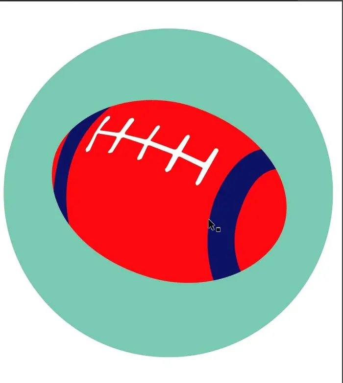 ai怎么设计扁平化的橄榄球图标?