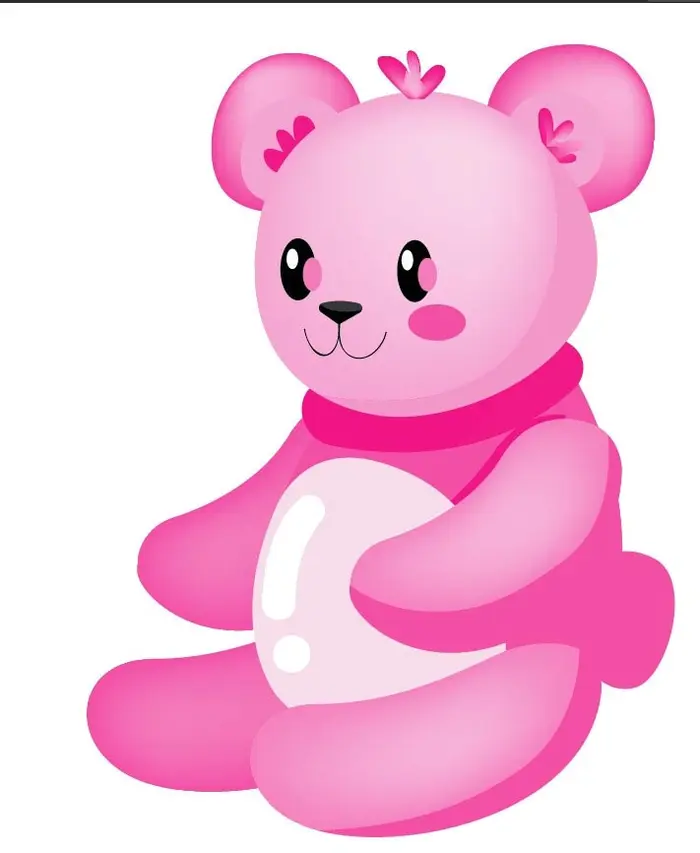 ai怎么绘制粉色小熊? ai小粉熊的画法