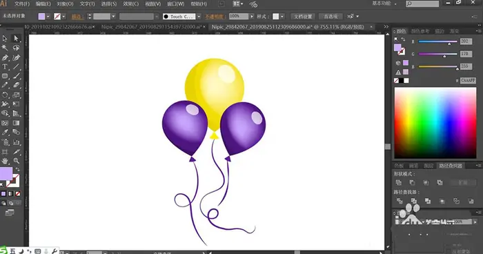 ai怎么手绘水彩效果的气球? ai气球插画的画法