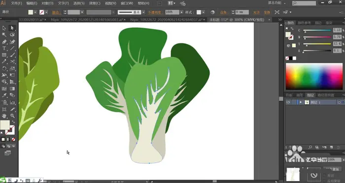 ai怎么绘制水彩画效果的的蔬菜素材插画? ai蔬菜的画法