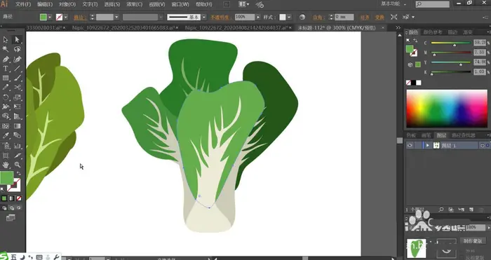 ai怎么绘制水彩画效果的的蔬菜素材插画? ai蔬菜的画法