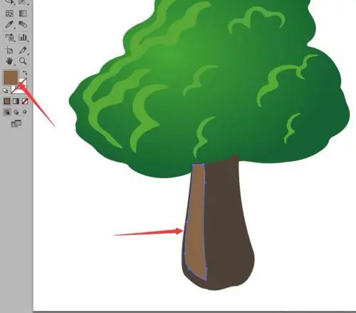 ai怎么绘制拟人化的小树形象? ai画一棵卡通树的技巧