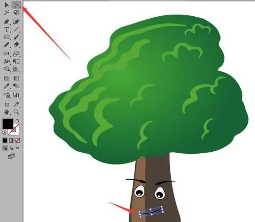 ai怎么绘制拟人化的小树形象? ai画一棵卡通树的技巧