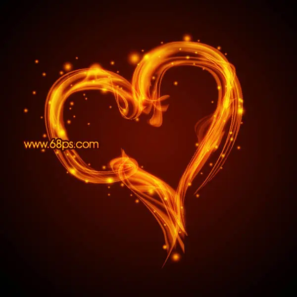 Photoshop为情人节打造出漂亮的火焰心形效果