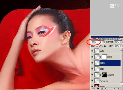 Photoshop将漂亮的红色人像打造出古典效果