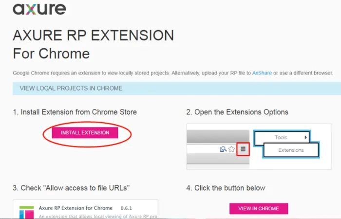 AXURE RP EXTENSION For Chrome----解决办法