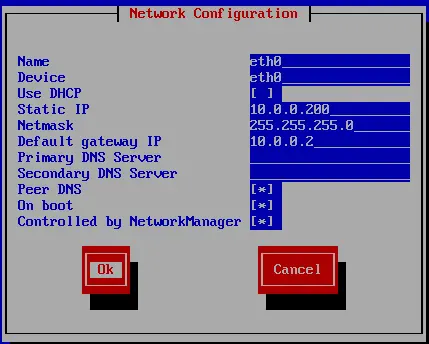 系统安装后的linux和vmware的网络配置