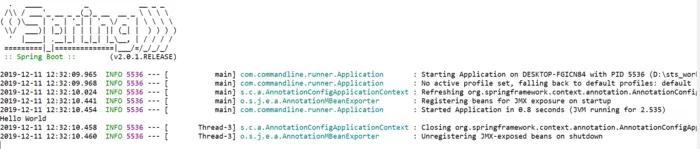 CommandLineRunner and ApplicationRunner
1. Run spring boot as a standalone application (non-web)
2. Use CommandLineRunner 启动系统任务
3. CommandLineRunner 和 ApplicationRunner 的区别