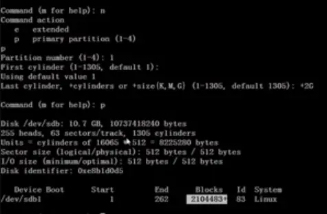 linux学习之使用fdisk命令进行磁盘分区(八)
linux下使用fdisk命令进行磁盘分区
 
分区类型
分区方法表示
文件系统
fdisk命令分区过程