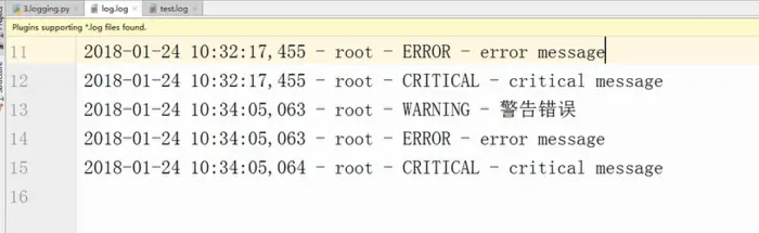 Python--day29--logging模块(日志模块)
logging的作用：
logging的五个级别：
basiconfig 简单 能做的 事情相对少：
配置log对象　　稍微有点复杂　　能做的事情相对多：
总结：