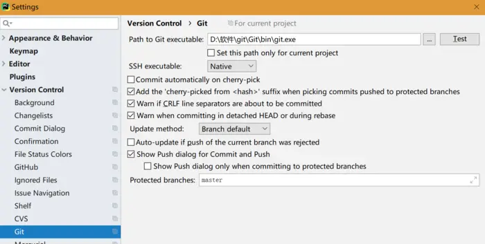 pycharm git 用法总结
 一、配置git
二、登录GitHub账号
三、创建git respository
四、提交文件
五、共享给GitHub
六、修改文件push到版本库
七、从版本库checkout 项目