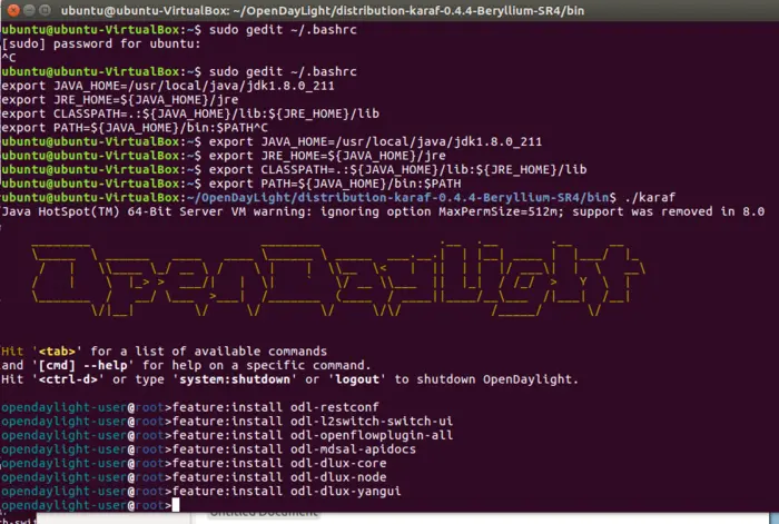 2019 SDN上机第4次作业
1.配置JAVA环境
2.启动OpenDayLight并安装插件
3. 用Python脚本搭建如下拓扑，连接OpenDayLight控制器
4. 在控制器提供的WEB UI中下发流表使h2 20s内ping不通h3，20s后恢复
5. 借助Postman通过OpenDayLight的北向接口下发流表，再利用OpenDayLight北向接口查看已下发的流表。