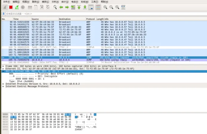 2019 SDN上机第2次作业
1. 利用mininet创建拓扑，要求拓扑支持OpenFlow 1.3协议，主机名、交换机名以及端口对应正确，请给出拓扑Mininet执行结果，展示端口连接情况
2. 直接在Open vSwitch下发流表，用vlan得到下列虚拟网段
3. 直接在Open vSwitch查看流表，提交OVS命令执行结果
4. 提交主机连通性测试结果，验证流表的有效性
5. 利用Wireshark抓包，分析验证特定报文