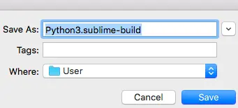 [转]MAC系统下Sublime Text3 配置Python3详细教程（亲测有效）
检测Python3是否已经安装
在sublime text3中增加新的system
注意！
选择Python3编译环境(两个都需要更换)