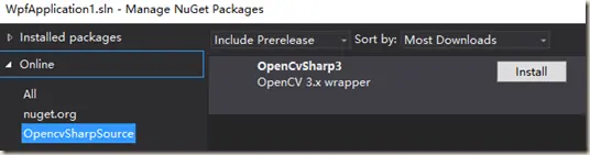 OpencvSharp 在WPF的Image控件中显示图像