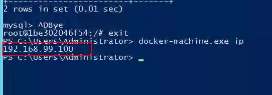 在Windows Server2012中通过DockerToolbox 一步一步搭建Mysql 数据库存运行环境