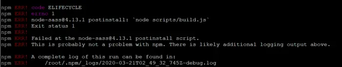 centos7.6 npm 部署 vue cli脚手架项目
linux gyp ERR! stack Error: EACCES: permission denied, mkdir ‘xxx’