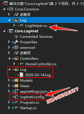 ASP.NET Core3.1关于Microsoft.Extensions.Logging.Log4Net.AspNetCore（非web,本人用于控制台程序——靠谱）
概述
Log4net在ASP.NET Core中的使用示例