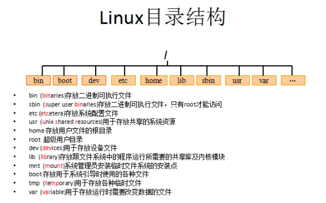 Linux的常用命令
一、Linux的目录结构
 二、 Linux的常用命令
三、 Vi和Vim编辑器
 四、 Linux上常用网络操作