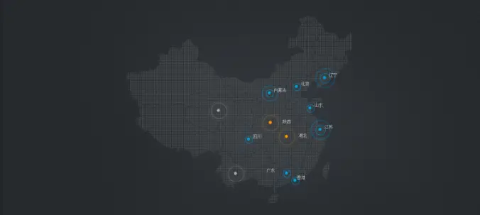 CSS3打造带热点气泡动画的中国地图特效