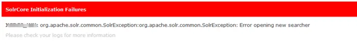 Solr6.4.2异常：org.apache.solr.common.SolrException: Error opening new searcher