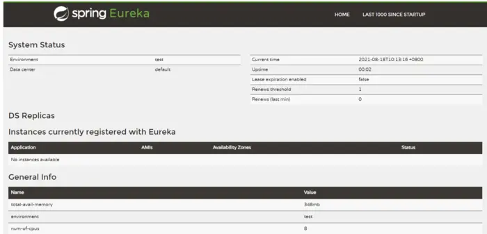 Eureka服务注册与发现-StandAlone模式
Springcloud版本-Greenwich.RELEASE