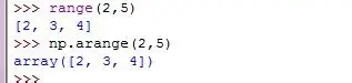 numpy函数：[6]arange()详解
 
 
arange函数用于创建等差数组，使用频率非常高，arange非常类似range函数，会python的人肯定经常用range函数，比如在for循环中，几乎都用到了range，下面我们通过range来学习一下arange，两者的区别仅仅是arange返回的是一个数据，而range返回的是list。